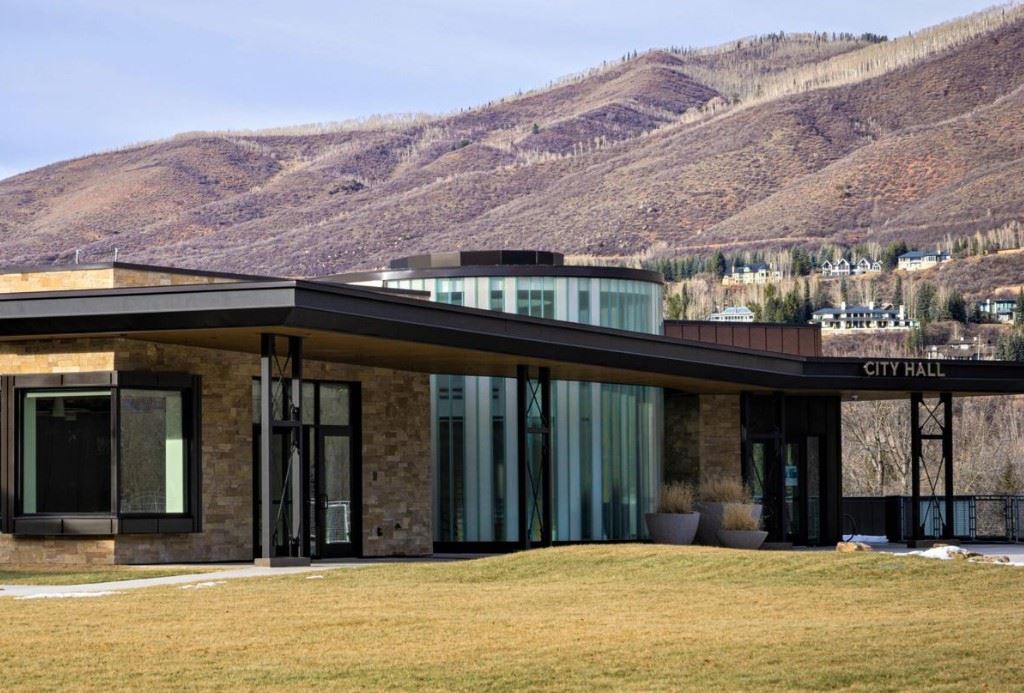 Entrance of City of Aspen city hall. 