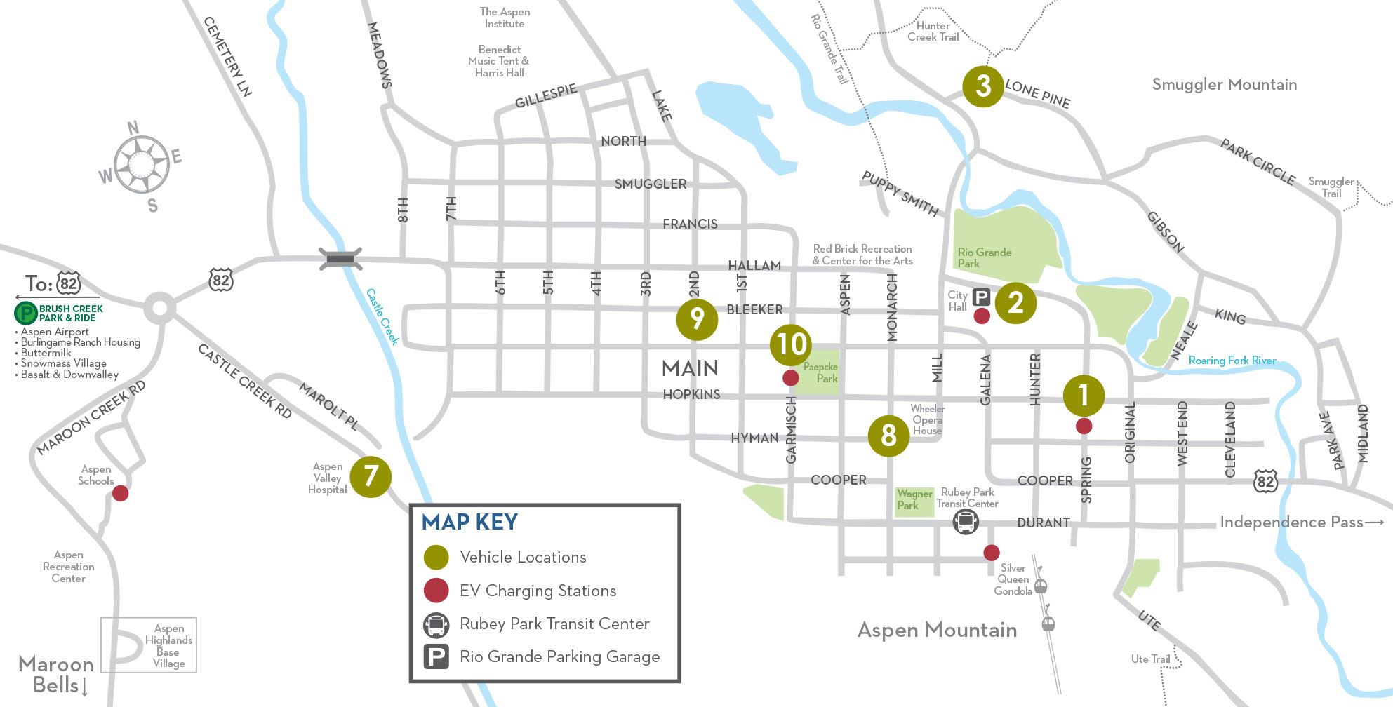Map of Car To Go vehicle station locations
