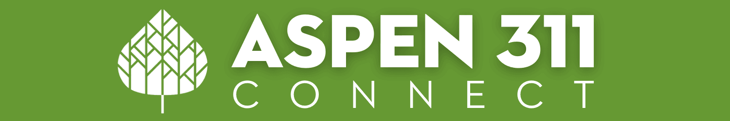 aspen 311 connect banner and link to the aspen 311 connect online portal